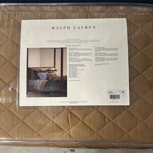 Ralph Lauren Brown Quilted Cromwell queen coverlet 430$ retail new